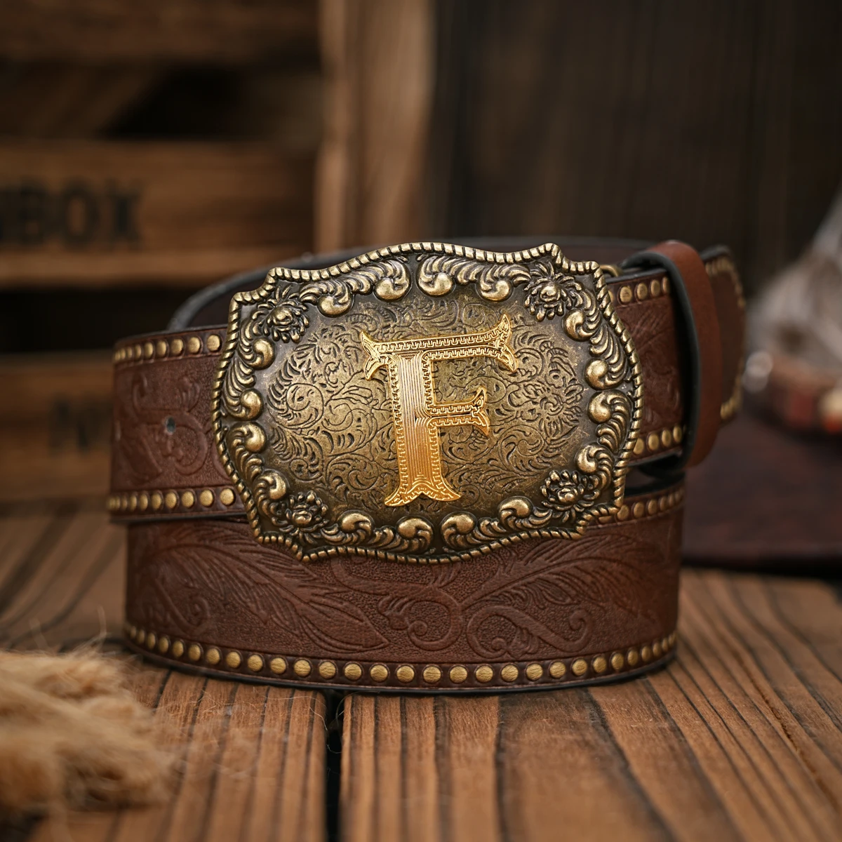 1 Stück Western-Cowboy-Gürtel - Geeignet für Männer und Frauen. Western-Gürtel mit PU-Prägung und Schnalle. Einzigartiges und Retro-Design – Detail 9