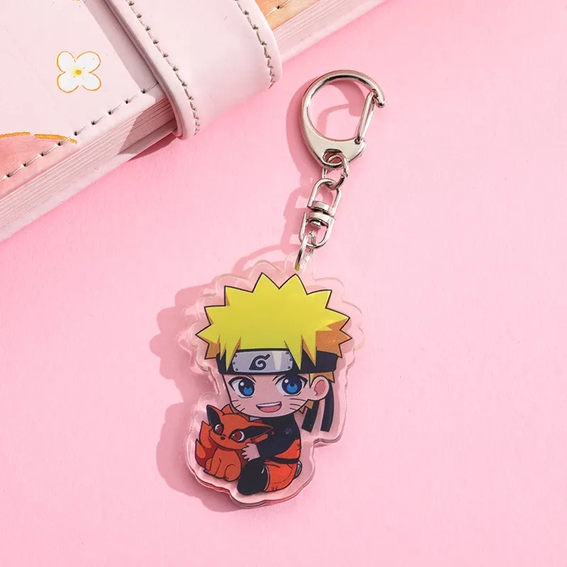 Anime Naruto brelok akrylowy akcesoria Uzumaki Naruto Cartoon zabawna torba wisiorek urocza torba z amuletem brelok przyjaciele fani prezenty