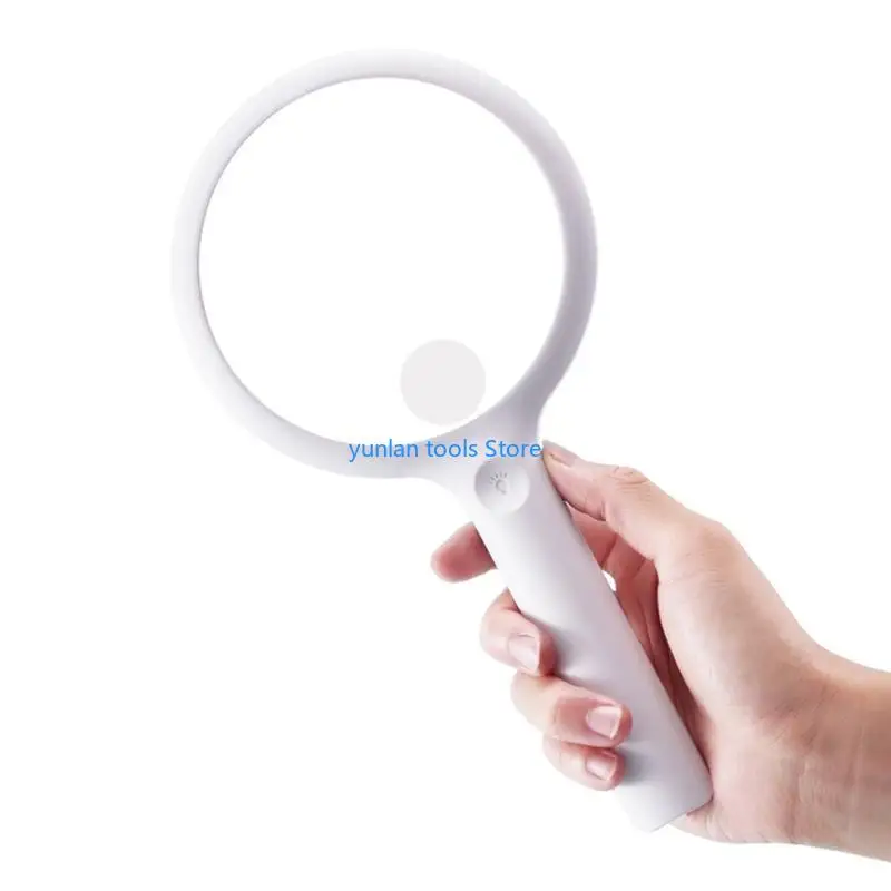

50LB Handheld Magnifier with 20 LED Light 110mm for Extra Large Glass 30X