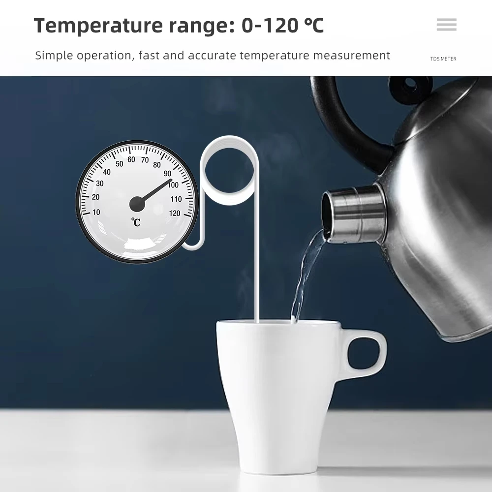 Dial Capillary Thermometer, -40℃~40℃ or 0℃~120℃ Temperature Gauge for Water & Oil, Equipped with 1.44m Sensor