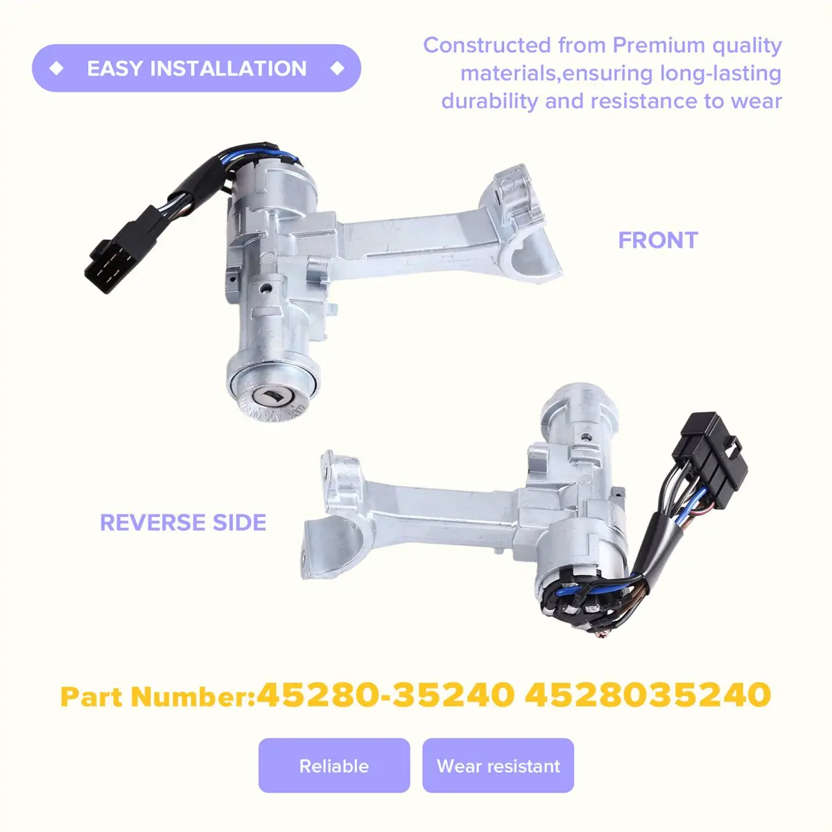 #22O (Metal+Plastic)Ignition Starter Switch with 2Keys for Toyota 4Runner Pickup,Automotive Parts & Accessories