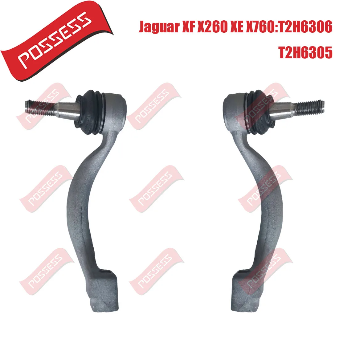 A Pair of Front Axle Outer Steering Tie Rod Ends Ball Joint For Jaguar XE X760 XF X260 2016-/ XEL XEF Rear Drive 2WD,T2H6306