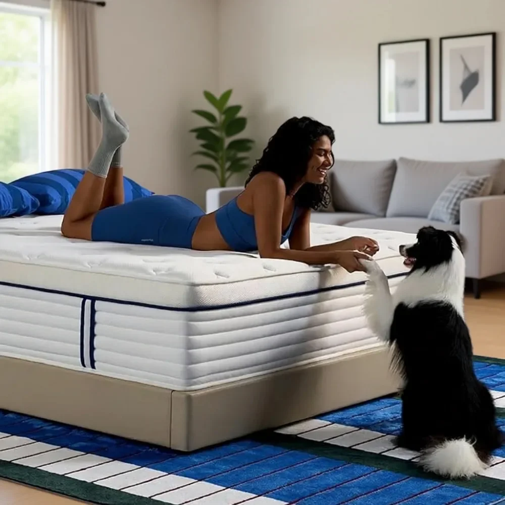 12 Inch Hybrid Mattress with Cooling Gel and Pocket Springs for Medium Firm Support