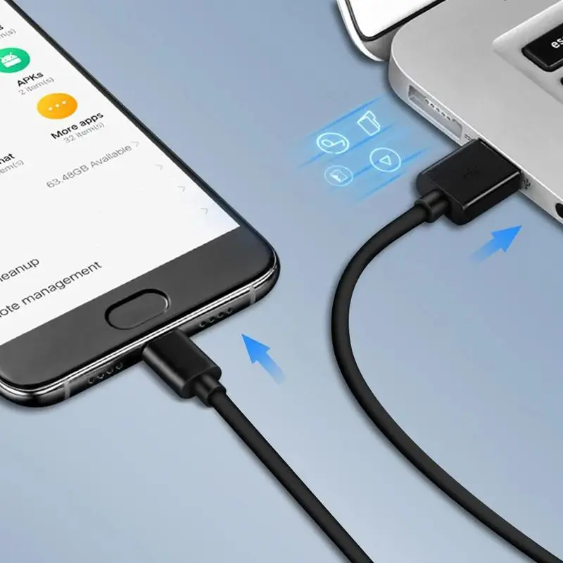 2.4A Type-C USB Fast Charging Data Cable For Huawei Xiaomi Samsung S20 Ultra S10 S9 S8 Plus A32 A42 A52 A31 A41 Note 8 9 10 Pro