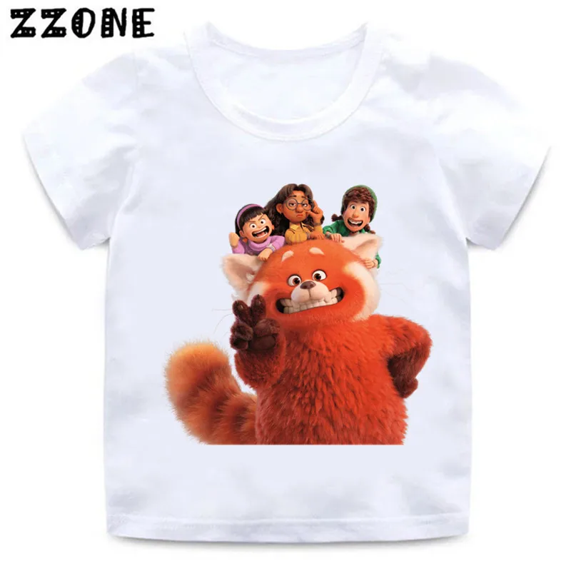 

Hot Sale Turning Red Panda Mei Lee Print Cartoon Kids T-Shirts Cute Girls Clothes Baby Boys T shirt Summer Children Tops,ooo5529