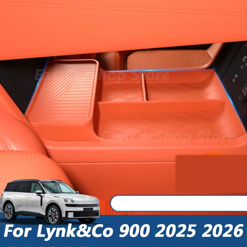 

For Lynk&Co 900 2025 2026 Car Silicone Central Control Lower Storage Box Multi-functional Storage Artifact Interior Accessories