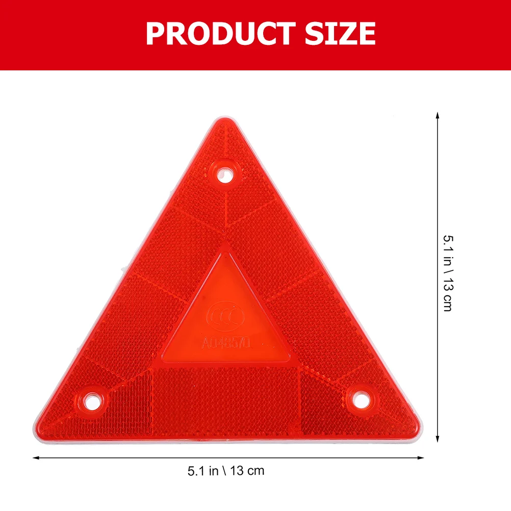 6pcs Vehicle Triangle Reflectors Safety Sign Slow Moving Triangle Warning Signs