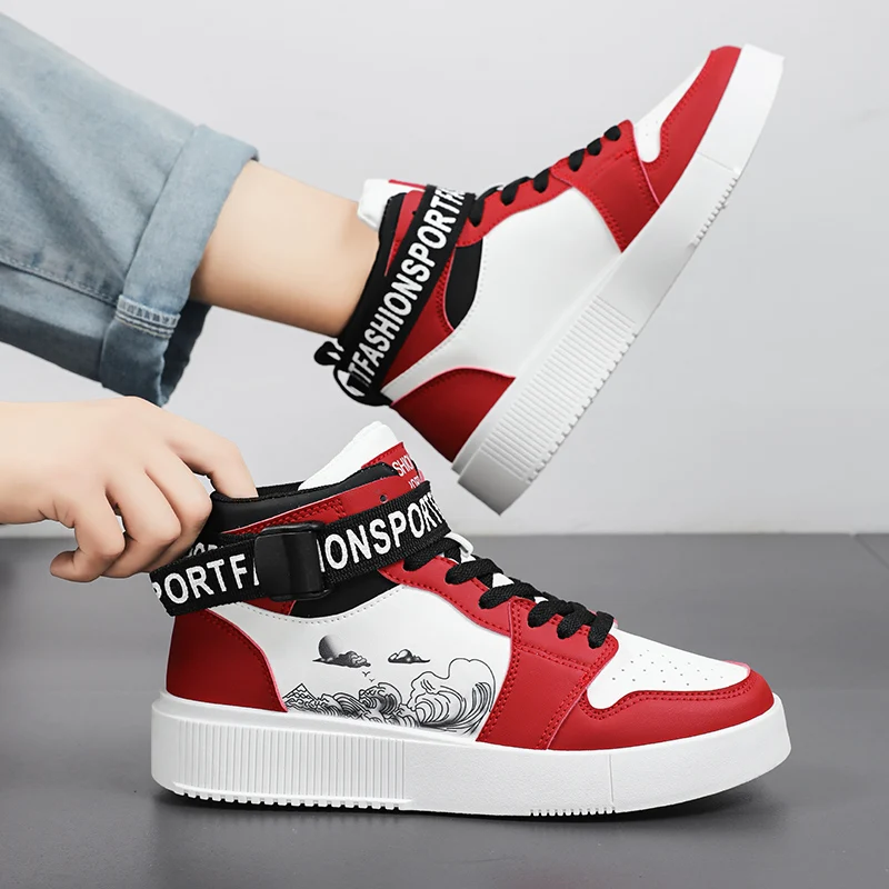 2023 New Anime Shoes Sneakers Men Vulcanized Shoes Fashion Hip Hop Sneakers for Men High Top Casual Shoes Basketball Shoes