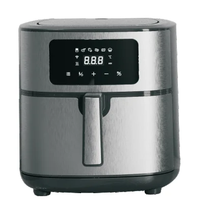 

KRON 8L Digital Air Fryer New Design Large Silver Oil-Free Plastic Electric Powered Mechanical Control Household Use