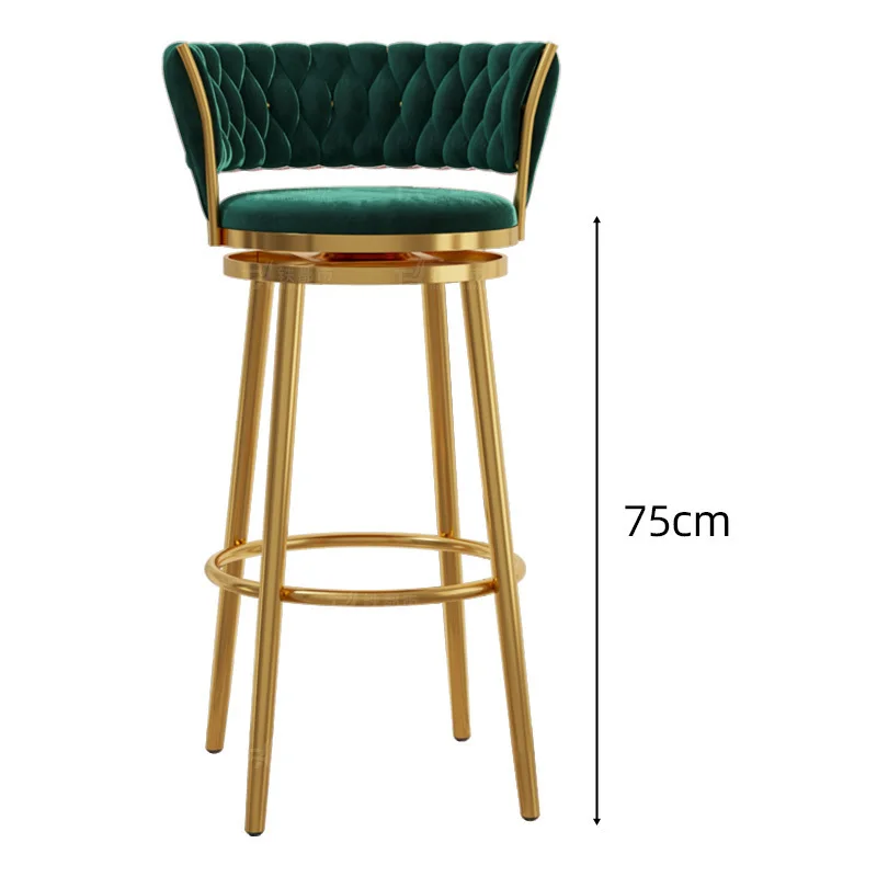 Golden Counter Bar Chairs Folding Island Nordic Lightweight Workshop Stool Swivel Modern Taburetes Altos Cocina Design Furniture