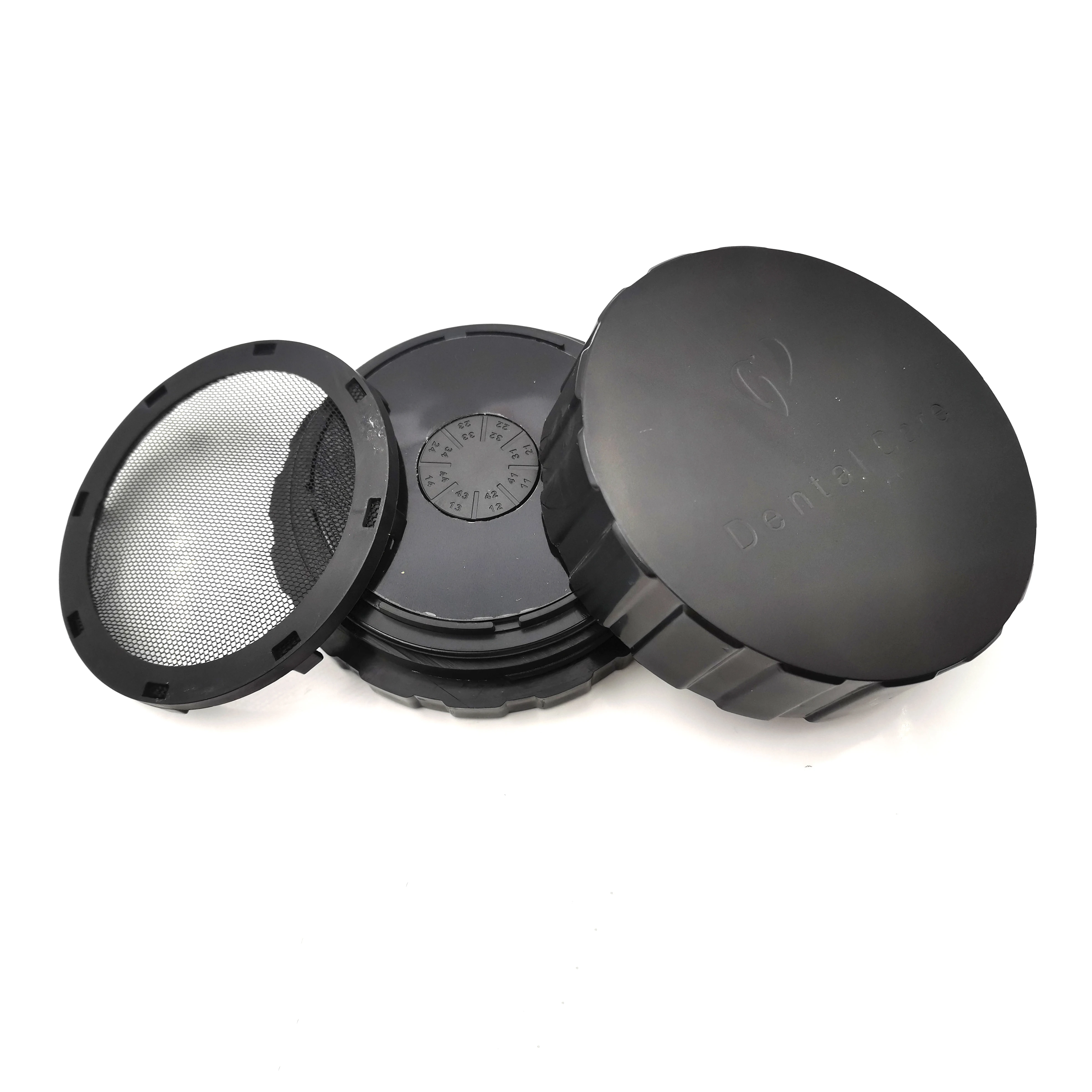 Round Mesh Lid Dental Veneer Box Dental Lab Veneer Storage Soaking Cleaning Box