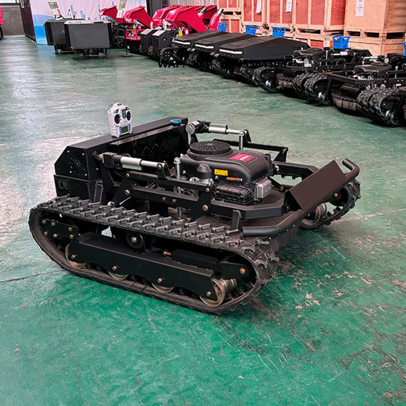 Remote Control Lawn Mowers All Terrain Robotic Crawler Mowers 90cm 35inch Grass Cutter Mini Lawn Mower