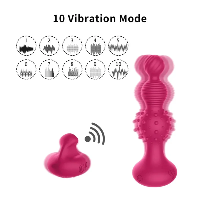 Buttpl-Ensemble de jouets sexuels pour hommes, plug anal lumineux, vibrateur en silicone, plug anal et anal