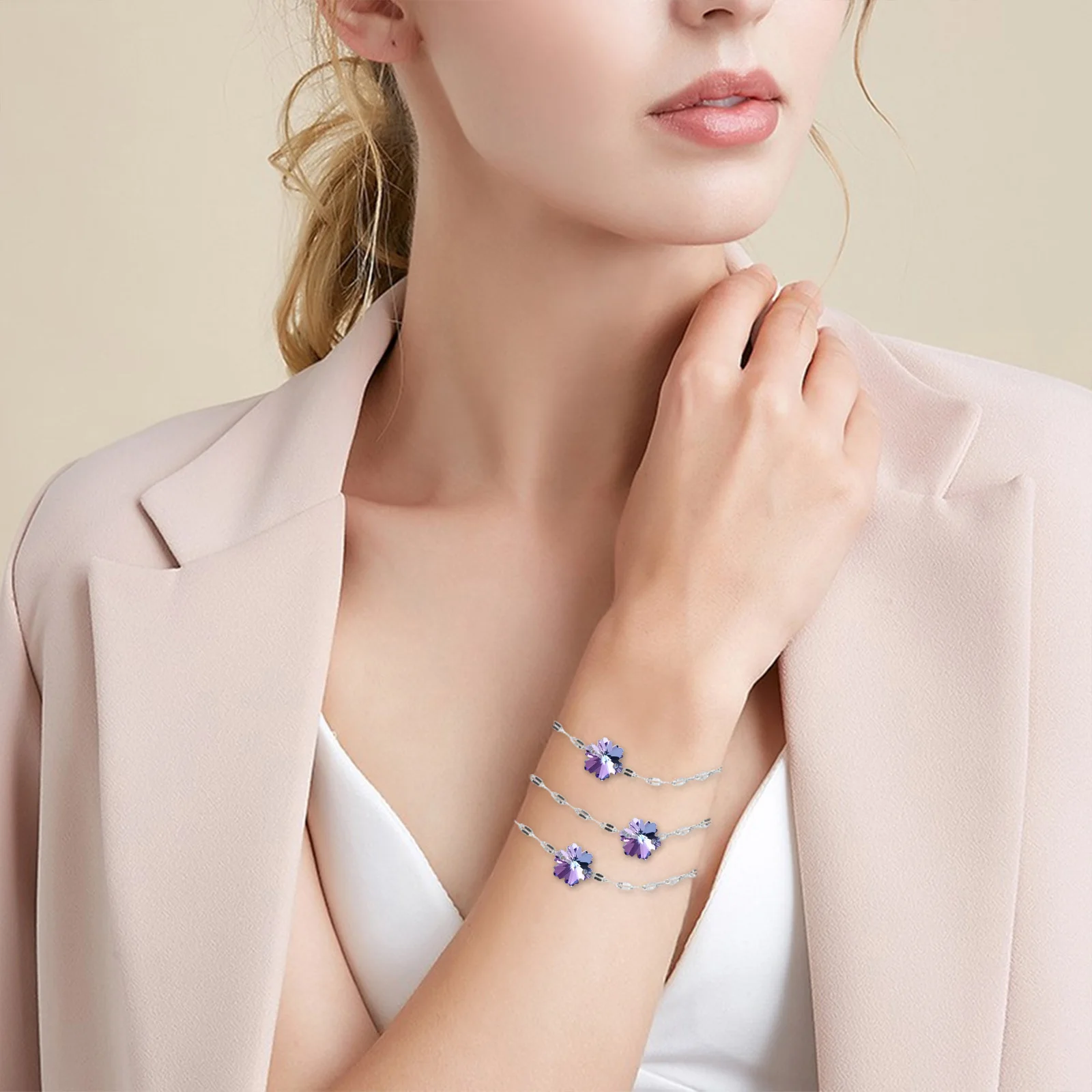 56Pcs Snowflake Rhinestone Charms Fine Craftsmanship DIY Jewelry Making Accessories Necklace Bracelet Scrapbooking