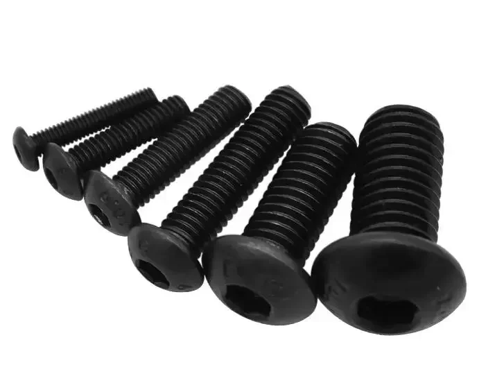 

tsGUFbHy 8pcs M6 alloy steel high strength flat round head hexagon socket screw bolt cup screws bolts 25mm-40mm length