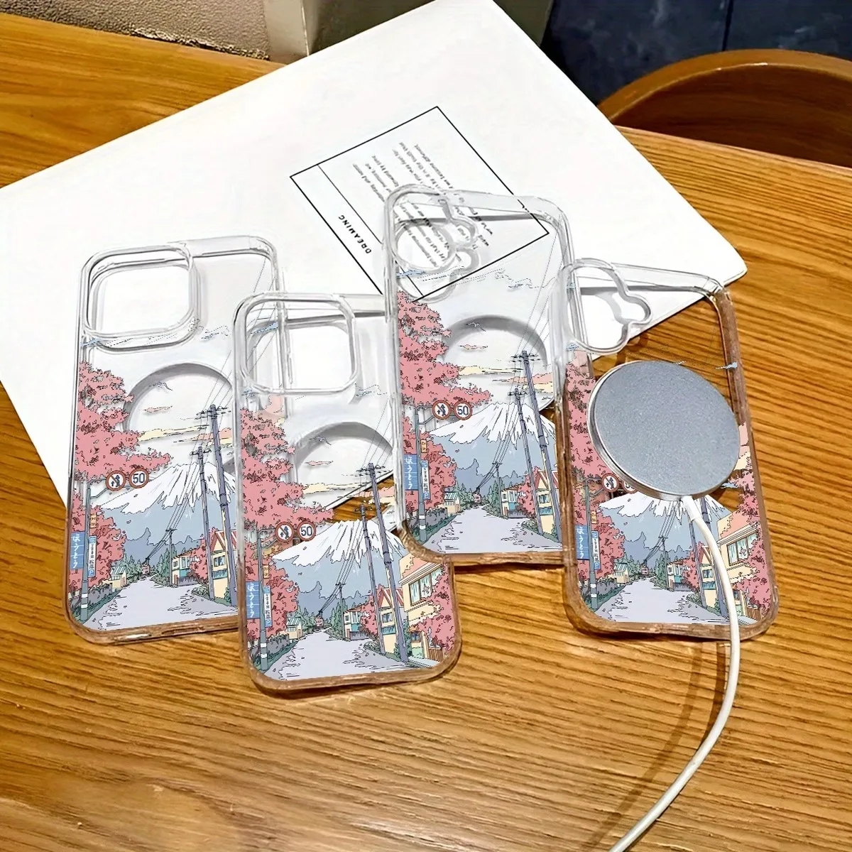 Fuji Cherry Blossom Pattern Phone Case For IPhone 18 17 16 15 14 13 12 11 Pro Xs Max Plus Air Mini XR X 17e 16e Magsafe Cover view 6