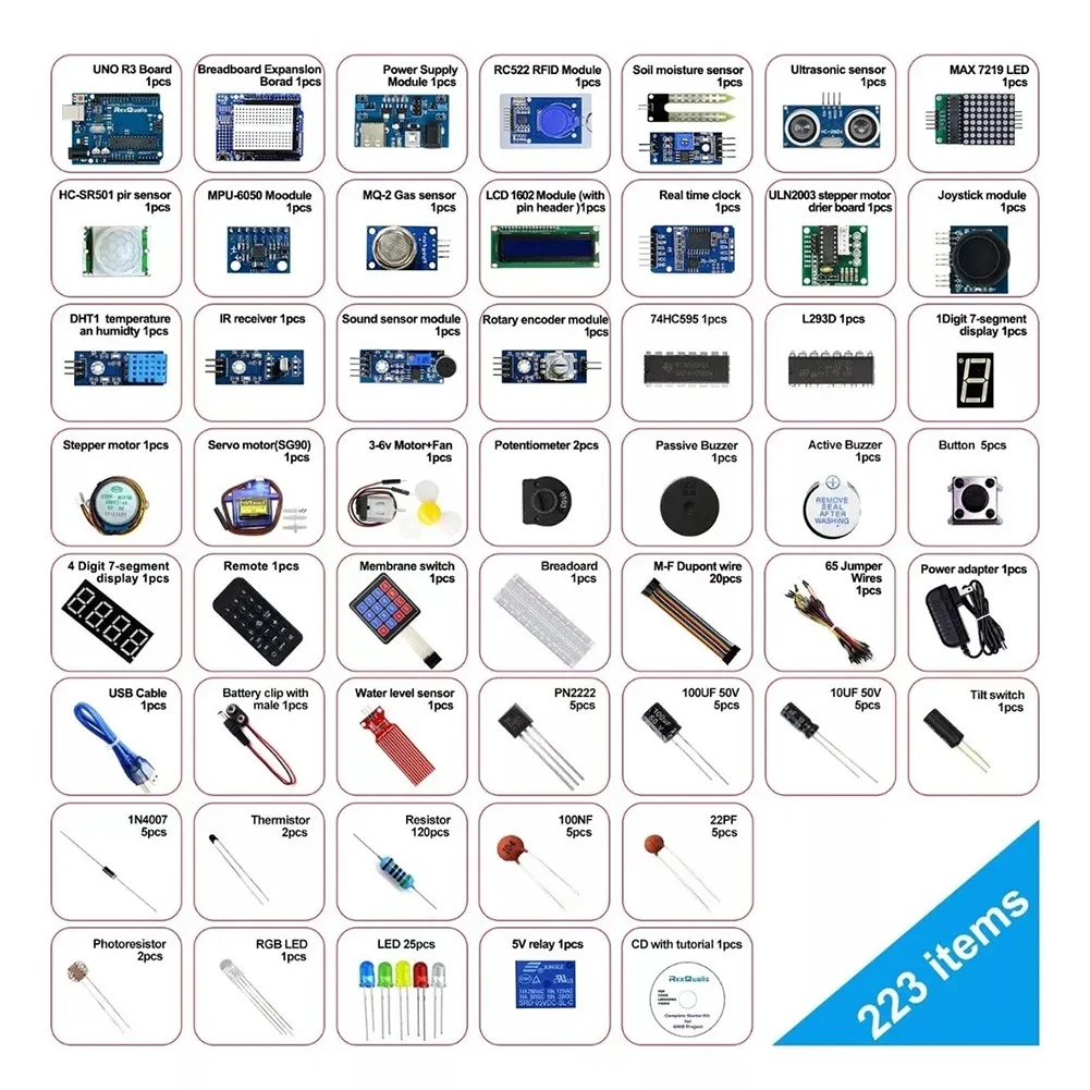 Kit di apprendimento di avviamento versione completa per progetto di programmazione Arduino Kit per principianti intelligente da laboratorio di