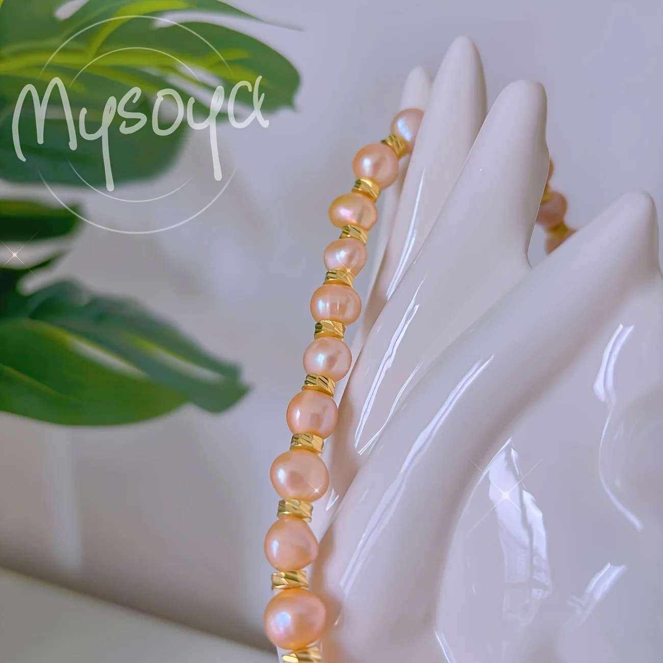 

MYSOYA 8-9 мм розовый пресноводный жемчуг ожерелье золотые аксессуары унисекс ювелирные изделия подарочная коробка идеально подходит для свадьбы, дня рождения, Нового года