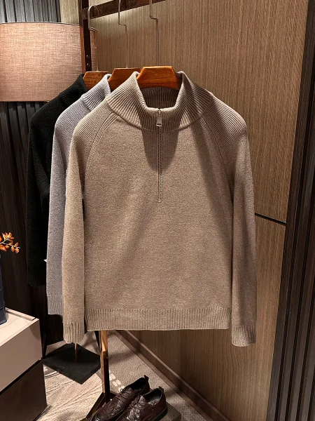 

Современный мужской вязаный свитер-пуловер утолщенного кроя: новая осенне-зимняя коллекция, универсальный, простой, модный, молодежный стиль