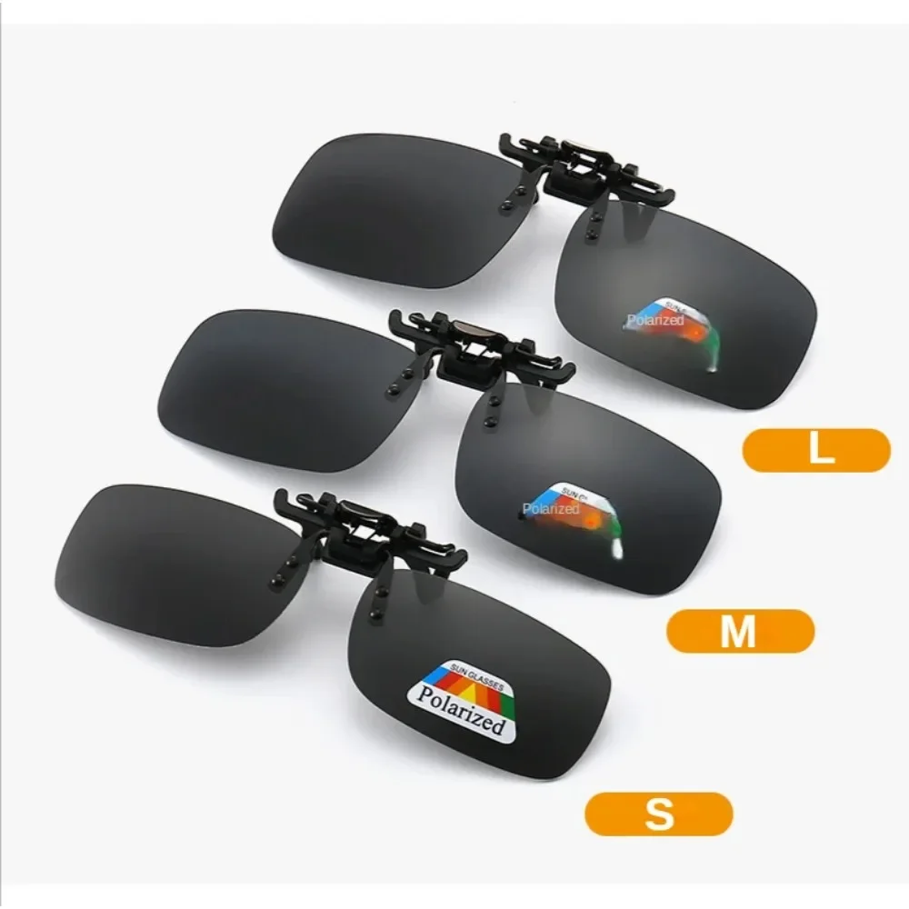 Multicolour Grey Lenses Polarized Sunglasses Clip on Flip Up UV 380 Driving Fishing Night Vision Glasses Clips