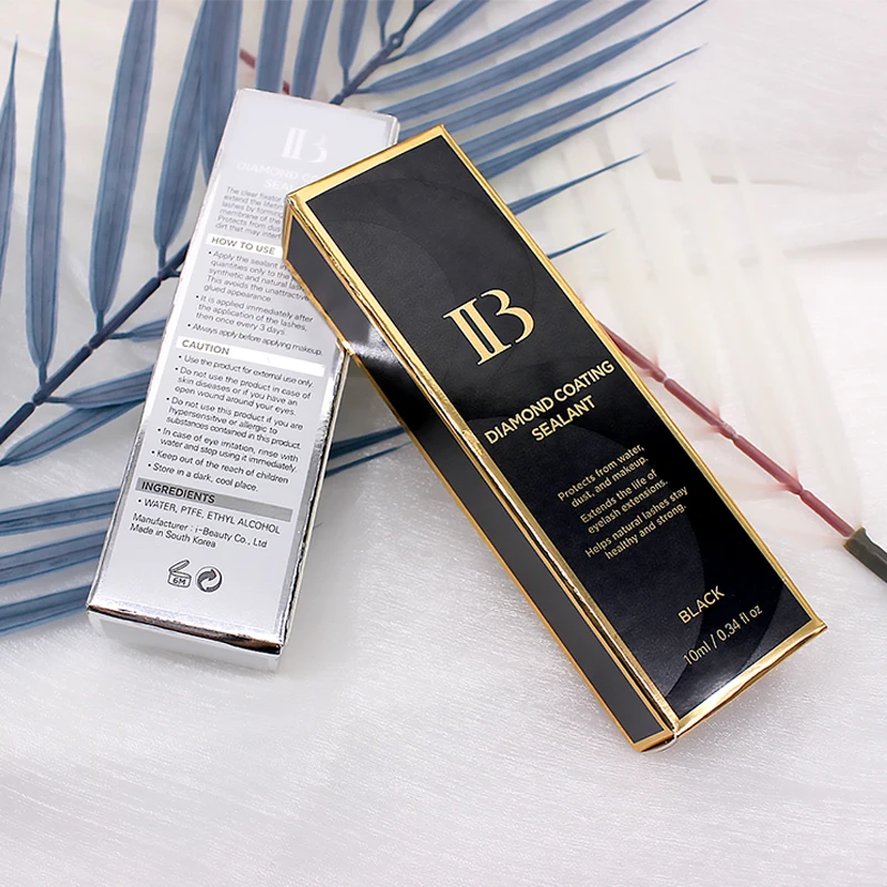 5 Bottle 10ml IB Diamond Coating Sealant Clear Glue for Eyelash Extensions Black Coat Sealer Protective Longer Life Transparent