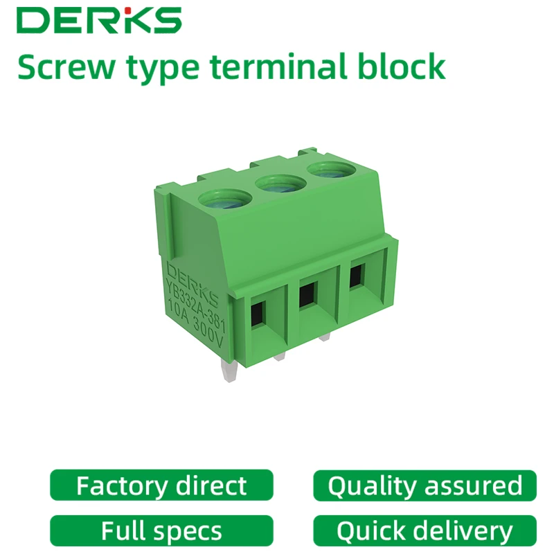 Factory direct DERKS YB332A-381 pcb soldering circuit board terminal block KF127