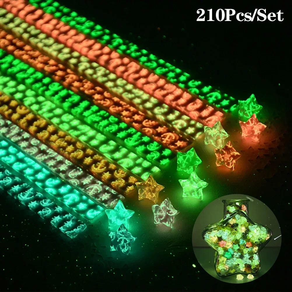 210 Sheets Luminous Origami Stars Paper 10 Colors Strips Lucky Star Decor Folding Paper Craft Paper DIY Arts Crafting Supplies