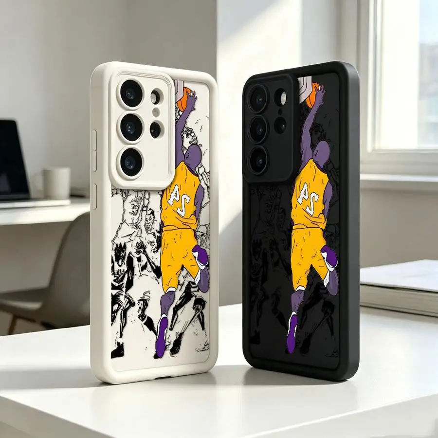 Case for Samsung Galaxy S26 S25 S24 ultra S20 FE S21 S22 Plus S23 Note 20 Ultra Phone Cover Basketball Star Sports