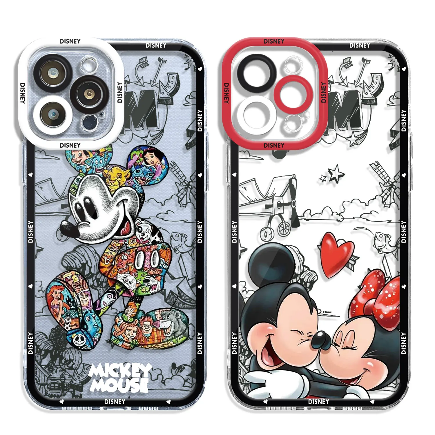 Disney mickey bonito caso claro para samsung galaxy a54 a14 a53 a34 a52 a12 a13 5g a25 a33 a23 a51 a71 a21s a32 4g fundas