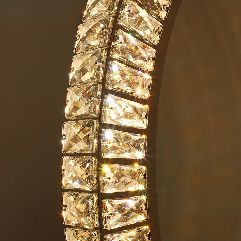 욕실 화장 거울 라미네이트 거울 스마트 벽걸이 크리스탈 화장 거울