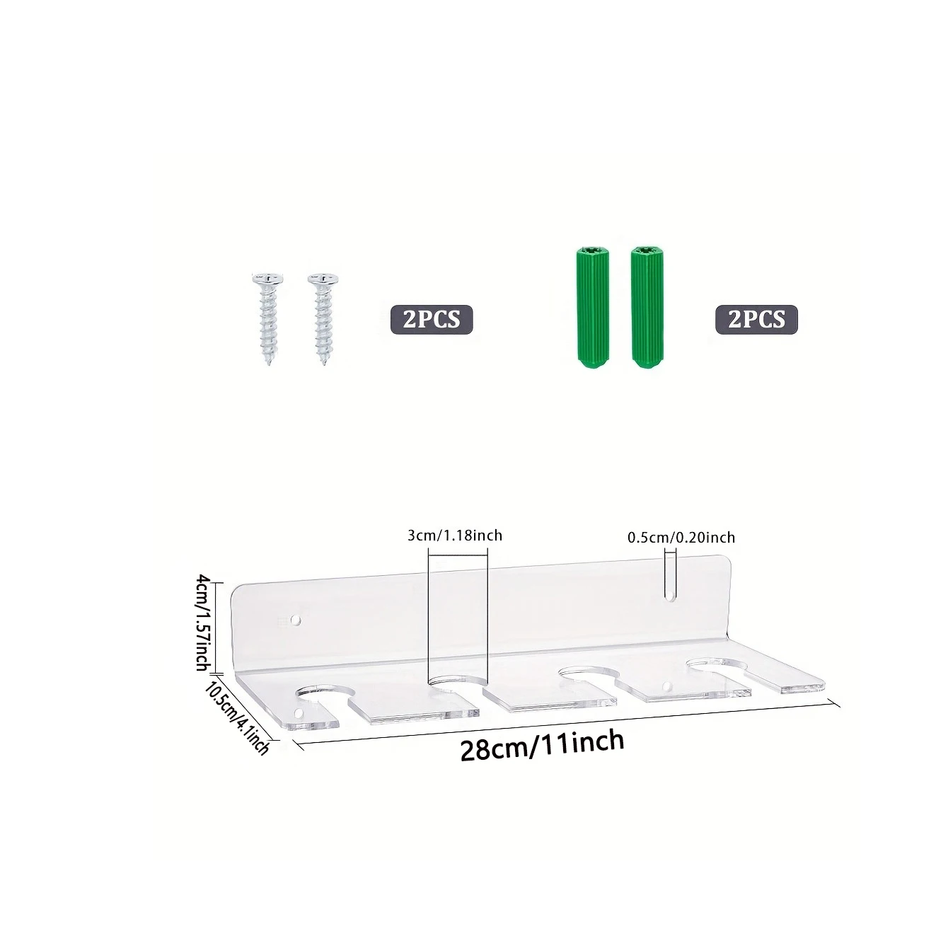 Wall mounted acrylic wine cup holder, located under the cabinet storage rack, high footed cup storage rack suitable for kitchen