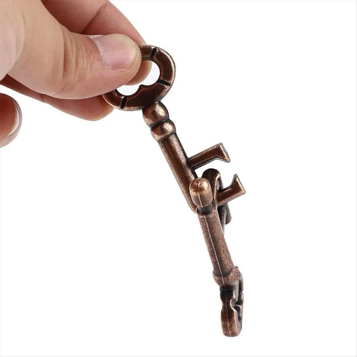 A89X Classic Intelligent Lock Toy Brain Tester Development Alloy Key Ring Puzzle Game Kid IQ Thinking Test Key Puzzle Toys
