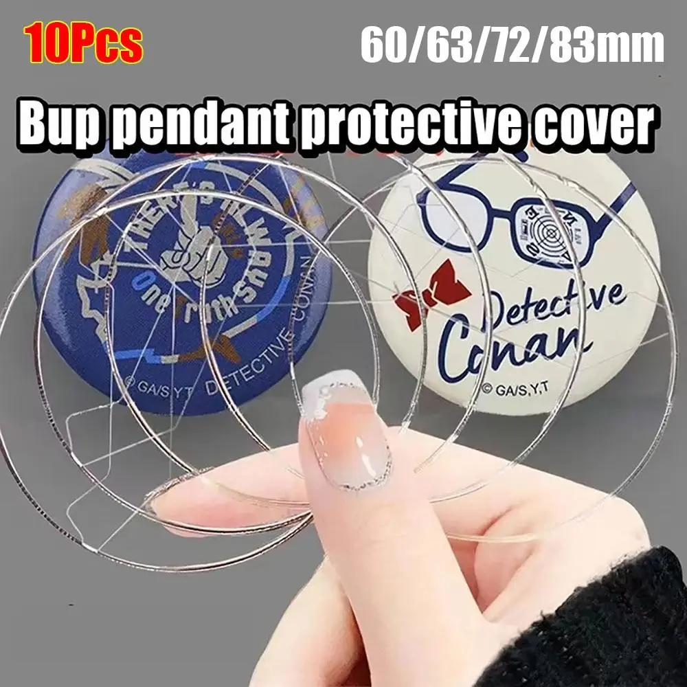 10Pcs Transparent Ita Bag Protective Sleeve Pins Decoration Badge Protector Storage Case Cartoon Pin Case For Anime Badge