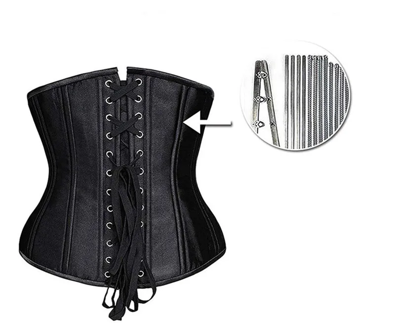 Waist Trainer Gothic Sexy Underbust Corset Slimming Lingerie Shapewear Women Lace-up Girdling Corselete Plus Size Clothes