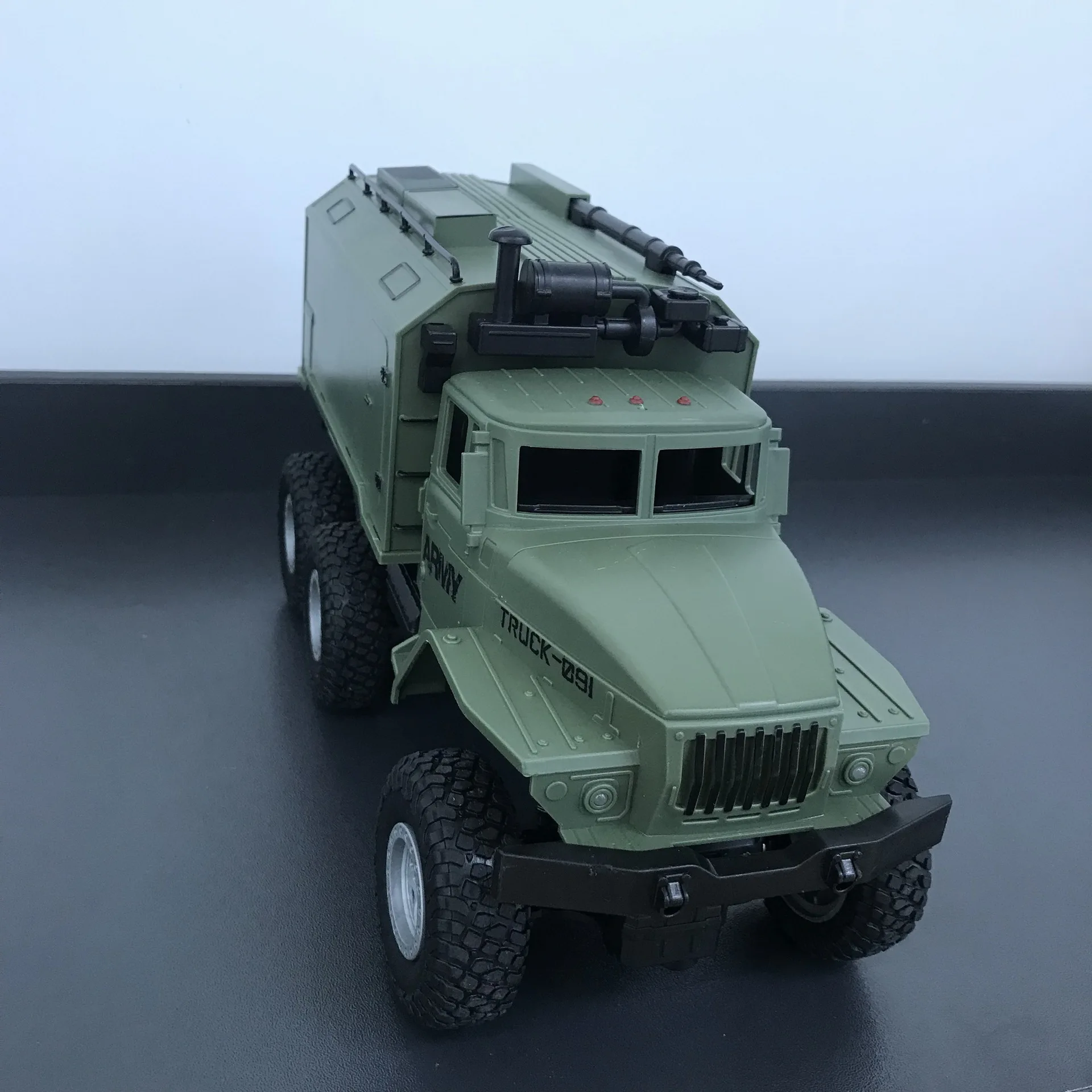 Remote Control Military Truck Off Road Waterproof All Terrain RC Vehicle with LED Light for Adults Collectors Gift Car Model
