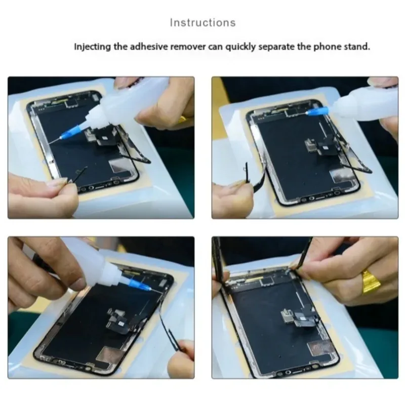 

50ml Frame Glue Remover Professional Tool for iPhone X/XS/XS MAX Bezel Separation Non-Toxic Low Odor & No Residue Formula​ Tools