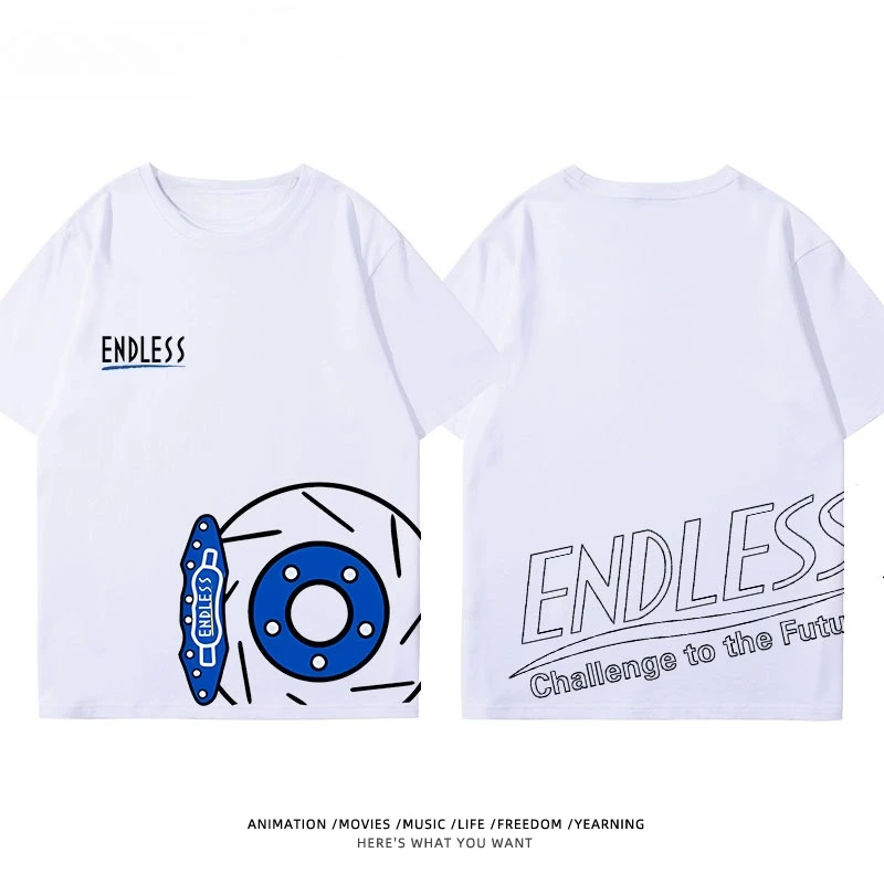 

ENDLESS Brake T-Shirt Men and Women's Forged Calipers User Classic Short Sleeve JDM Modified Car Culture Peripheral Half Sleeve