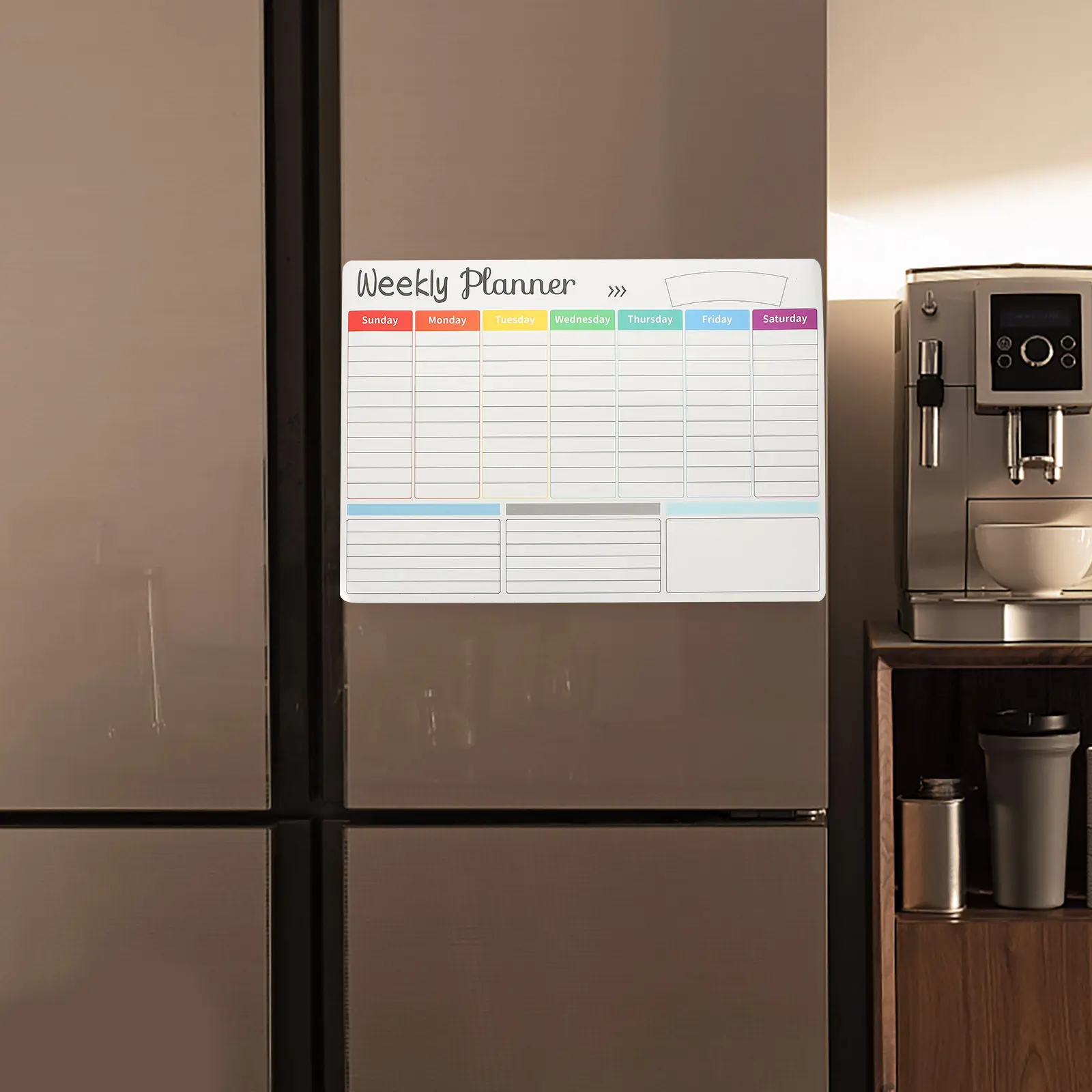 

Dry Erase Fridge Calendar Whiteboard Magnetic Monthly Planner Board Kitchen Schedule Organizer Family Reminder Planning Message