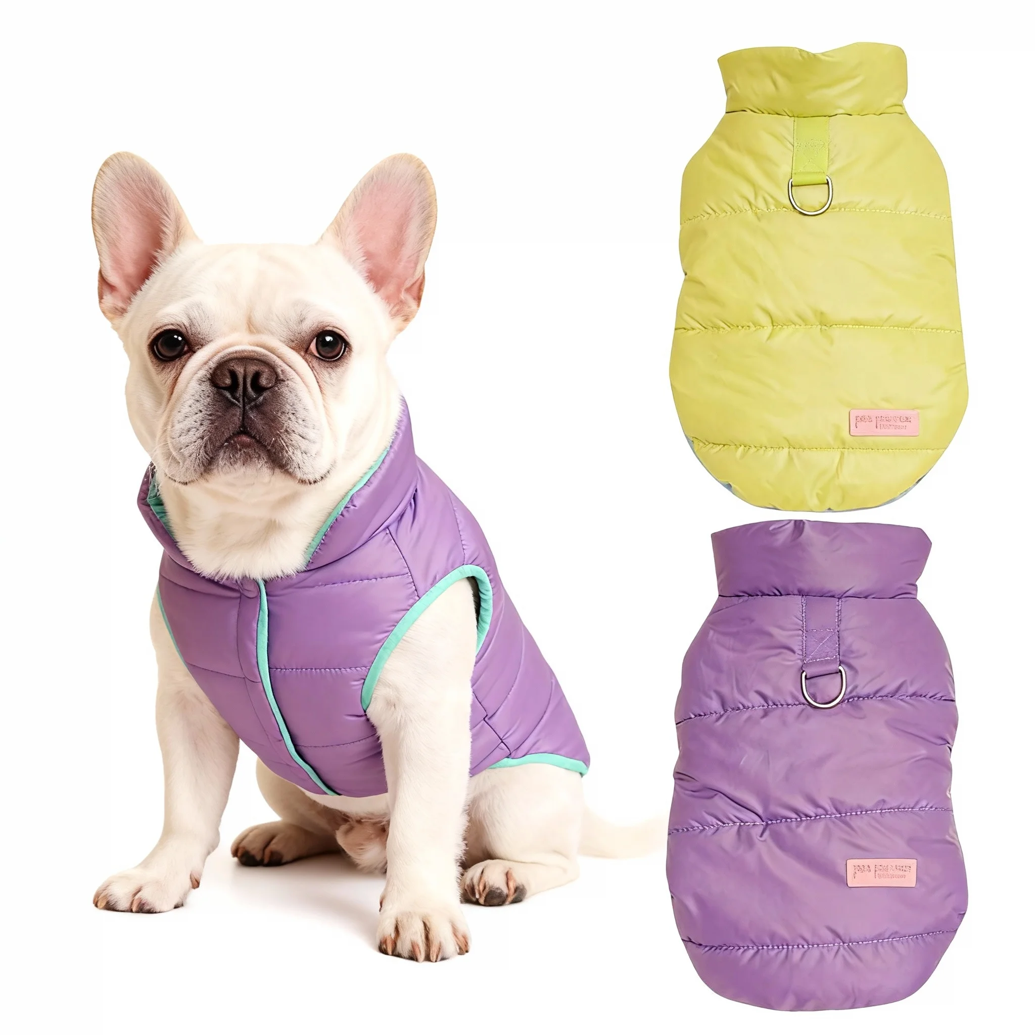 

Dog Autumn Winter Clothes Vest Double Sided Cat Jacket Windproof Warmth Pet Clothes Apparel For Puppy kitten