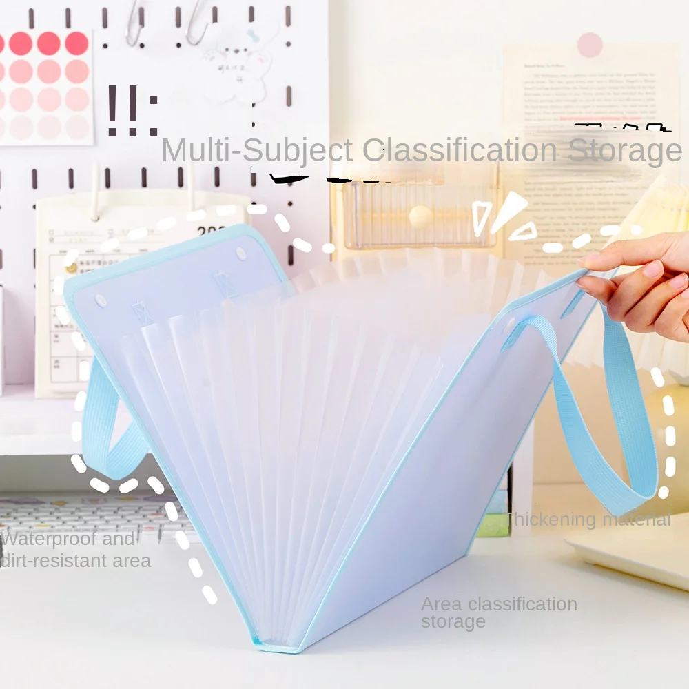 A4 توسيع مجلد الملفات باليد متعدد الطبقات حامل ملفات الجهاز سعة كبيرة مكتب اللوازم المدرسية ورقة منظم المستندات
