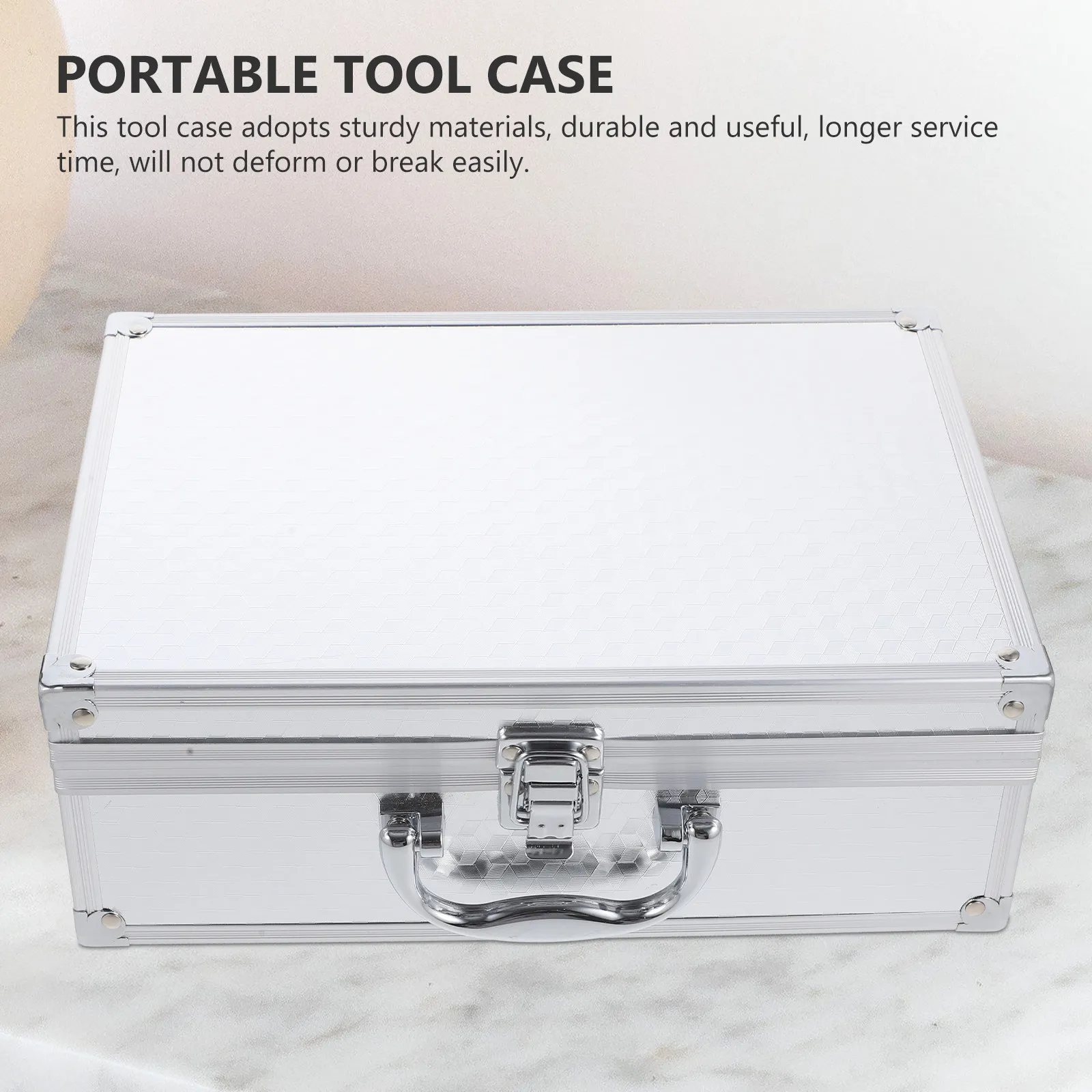 

Aluminum Alloy Tool Case Premium Portable Tool Storage Holder for Travel Outdoor Work Sturdy Deformation Resistant Metal Case