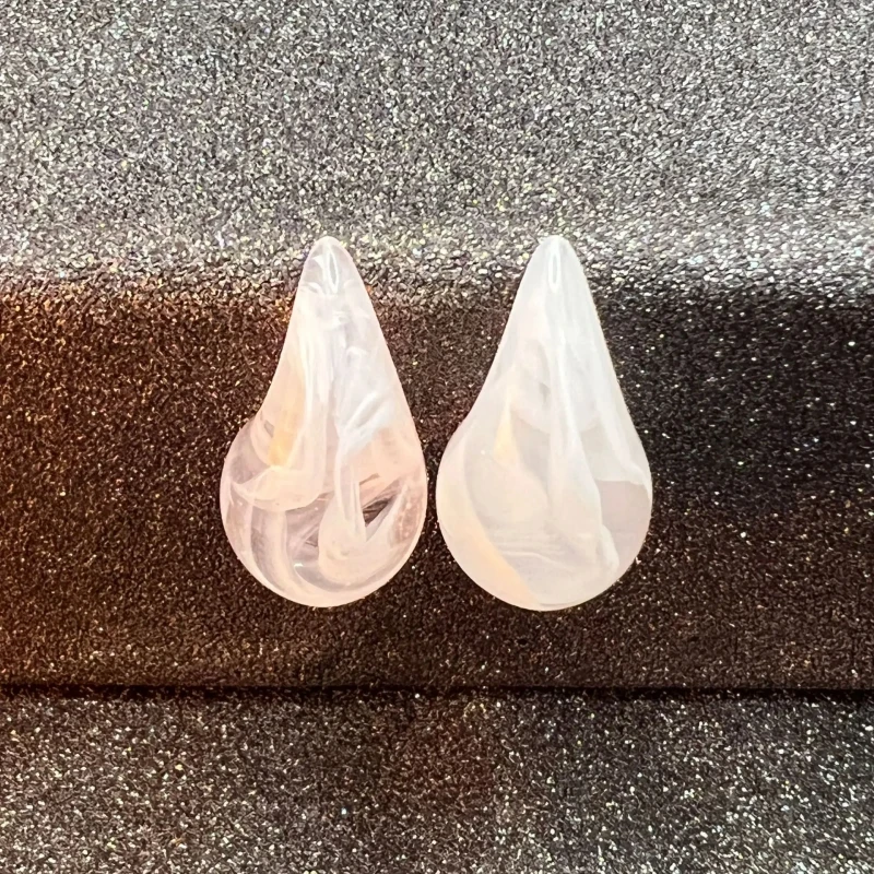 Fashionable Women's Earring Accessories Unique Plastic Resin Baked Paint Drop Earrings Luxury Sensation Lightweight Waterdrop Je