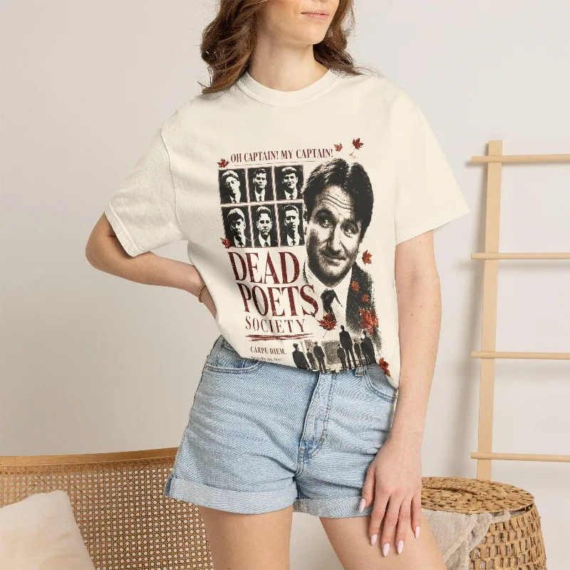 Dead Poets Society T-shirt | Movie Poster Tribute, Robin Williams Summer unisex Loose and Breathable cotton T-shirt Top