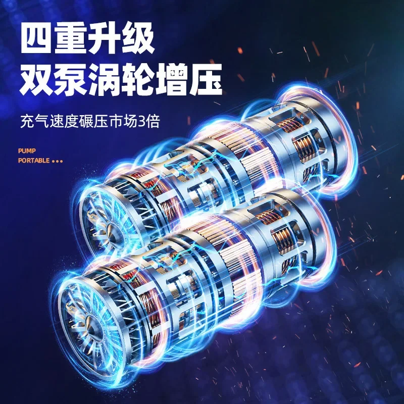 Pompa Ban Mobil Nirkabel Listrik 2026 Daya Tinggi Mini Portabel Air Treasure Auto Pump 3589