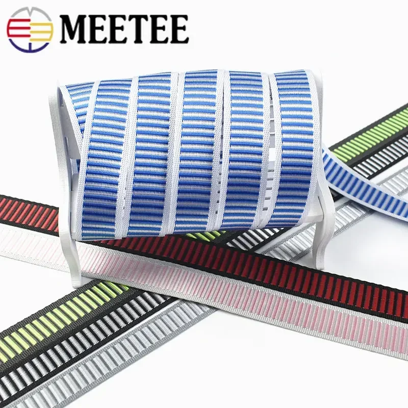 10M 15/20mm Nylon Stripe Webbing for Bag Strap Luggage Binding Tape Clothing Ribbon Band Decorative Lace Sewing Bias Accessories