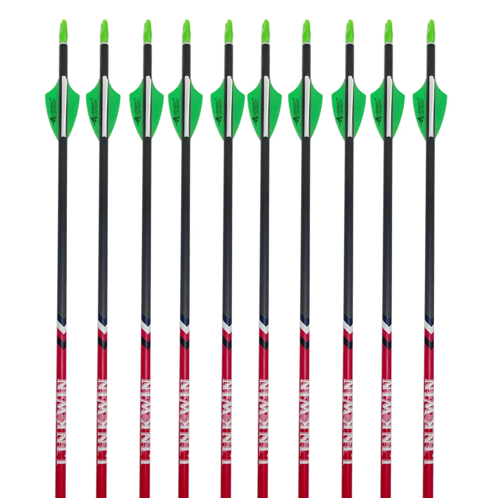 12pçs linkboy tiro com arco id4.2mm coluna 500 600 700 800 900 setas retidão +/-0.001 pontas de seta arco caça