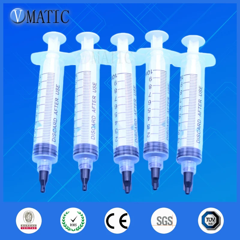 Free Shipping Adhesive Glue Liquid Dispenser Kits Pack 5Pcs Glue Dispensing Syringe + 5Pcs Dispenser Syringe Tip Cap