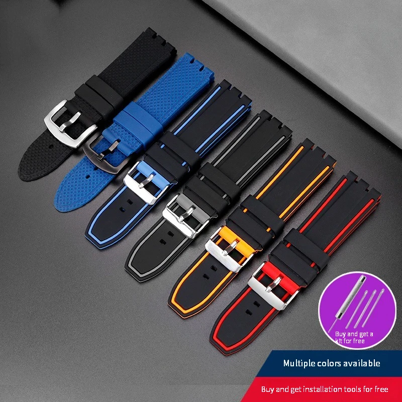 19mm 20mm 21mm Rubber Watchband for SWATCH Series YVS454 YVS451 YVS420/435 Silicone Wristband Accessories Men\'s Watch Strap