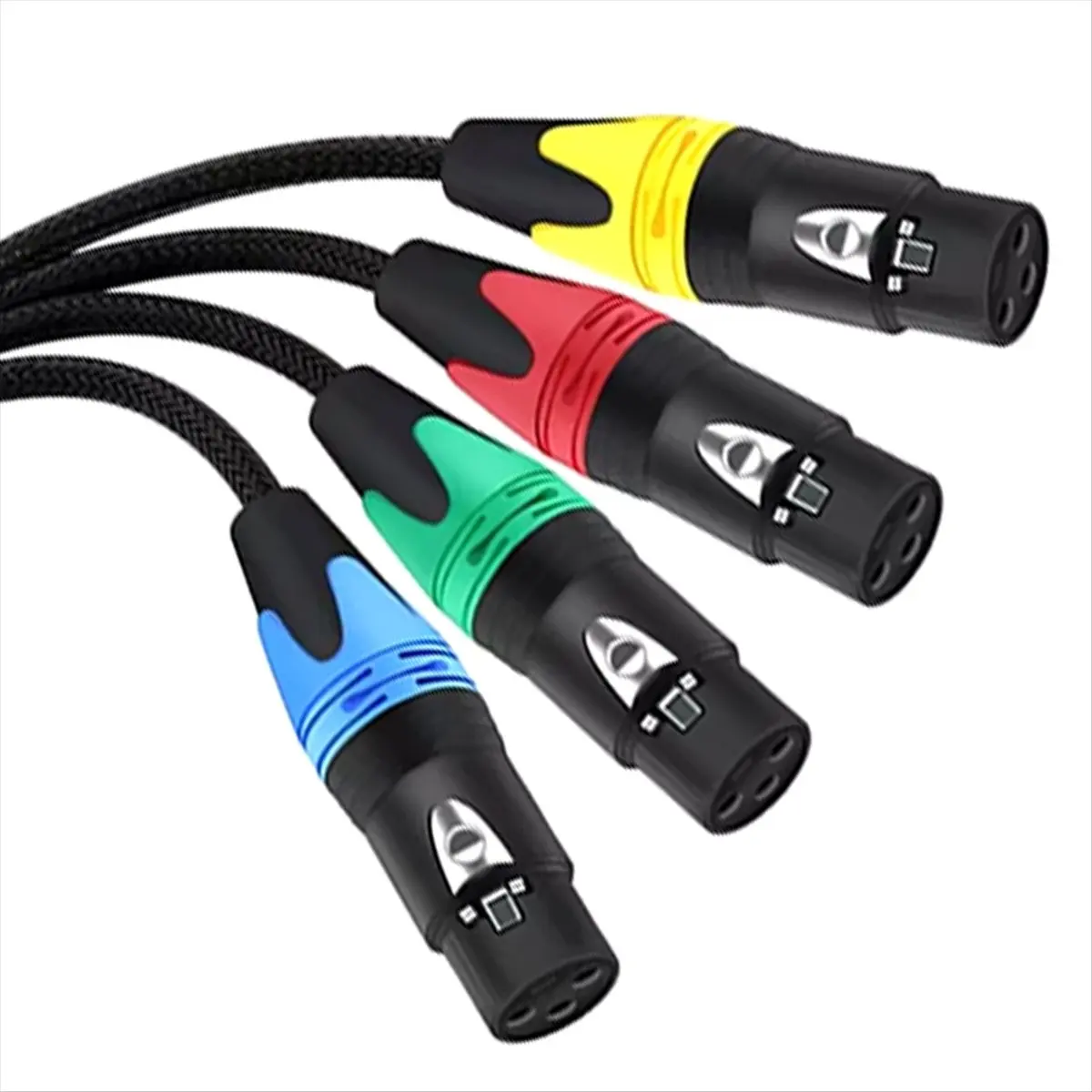 Audio Adapter Cable for RJ45 4 Channel 3Pin XLR DM512 Network Signal Extender Network Cable to Analog Distribution 20cm