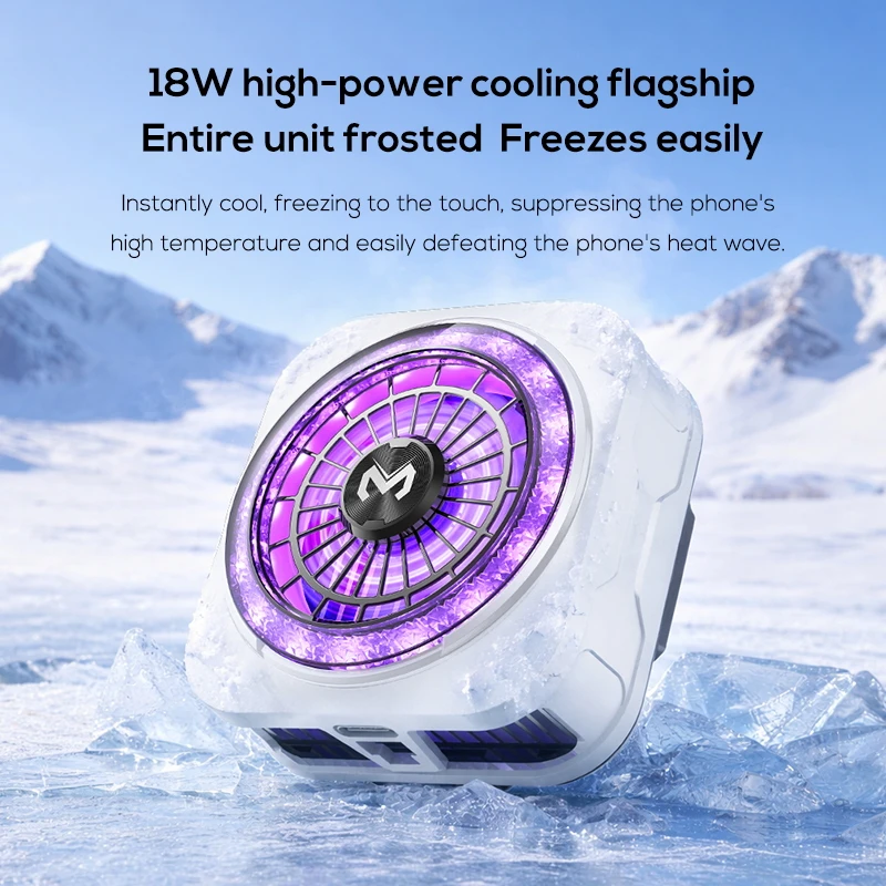 MEMO CX21 Phone Cooler 9V/2A Semiconductor Cooling Fan Radiator Silent Magnetic & Back-clip Universal for Live Streaming Gaming